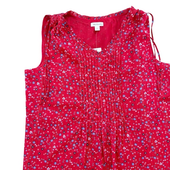 NWT Westport Floral Sleeveless Blouse - Picture 1 of 12